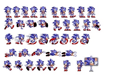 Rip out some custom sprites for S1 Sonic - Comic Studio