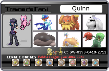 Pokemon Trainer Card - Quinn (Paldea)