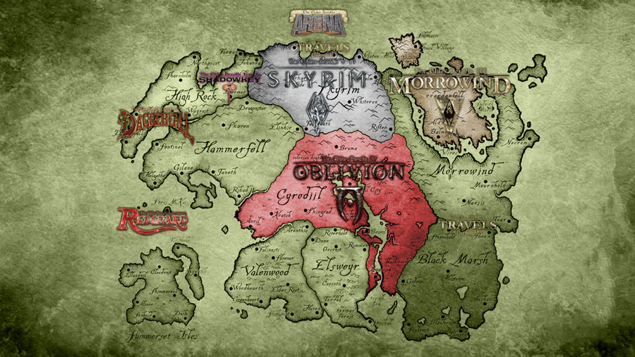 All Elder Scrolls Games Recolored by MystikMan97130 on DeviantArt