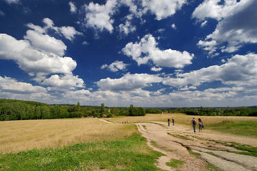 Road with clouds