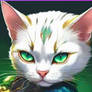 Cat Princess Piercing Green Eyes 