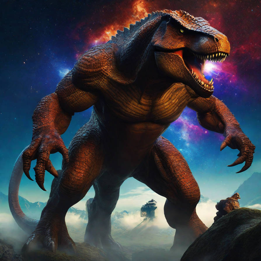 UltraMax TRex vs the Universe by Muddzombie on DeviantArt