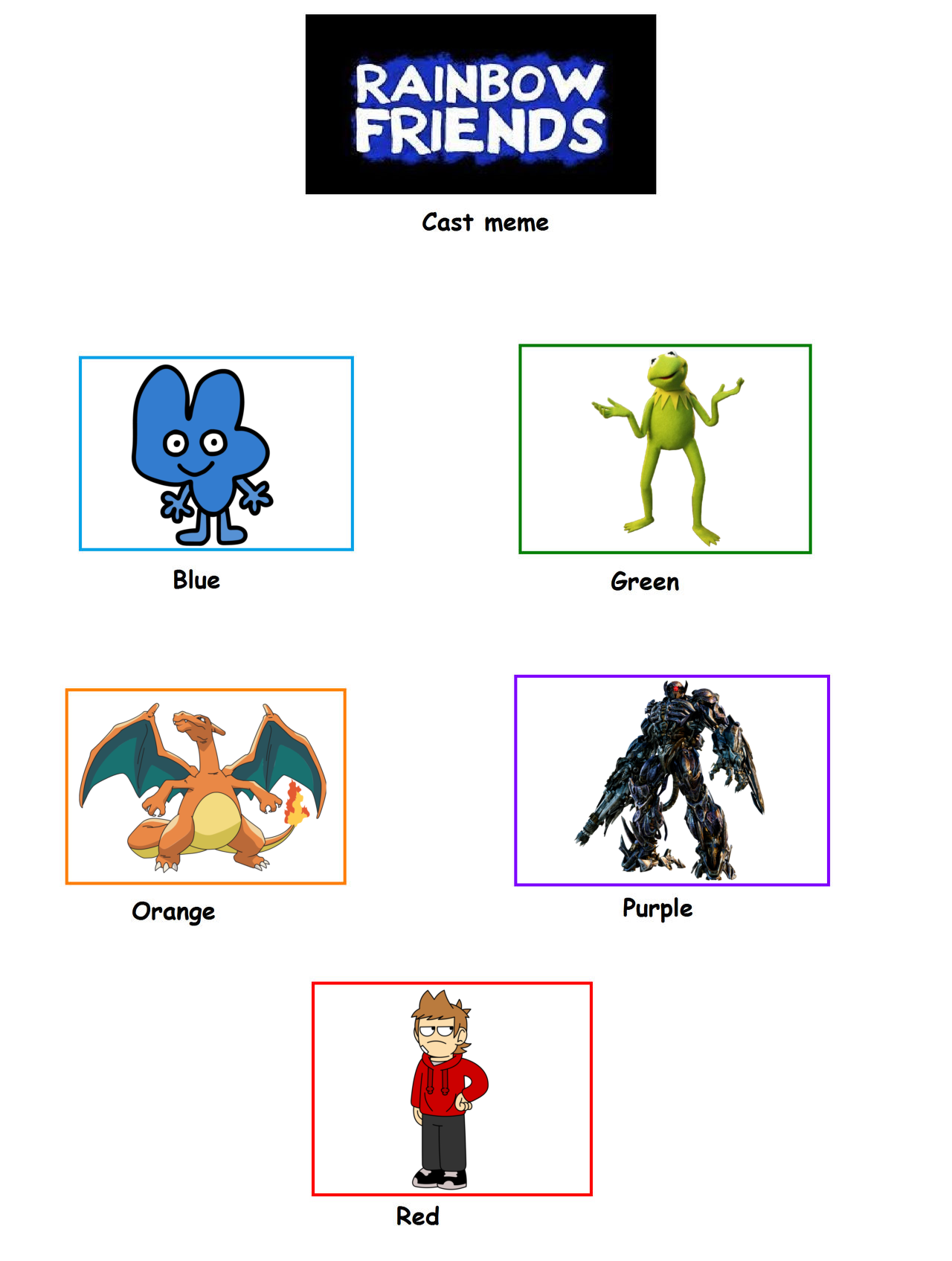 my Rainbow Friends Recast Meme by bluepoke43 on DeviantArt