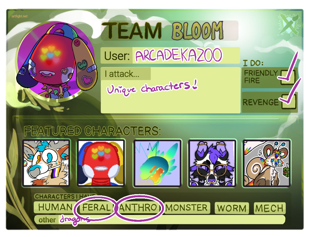 ArtFight Profile Info by puppysnail on DeviantArt