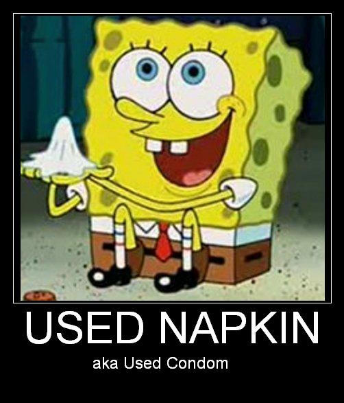 Spongebob Used Napkin by sammys1208 on DeviantArt Spongebob Used Napkin by sammys1208 on DeviantArt