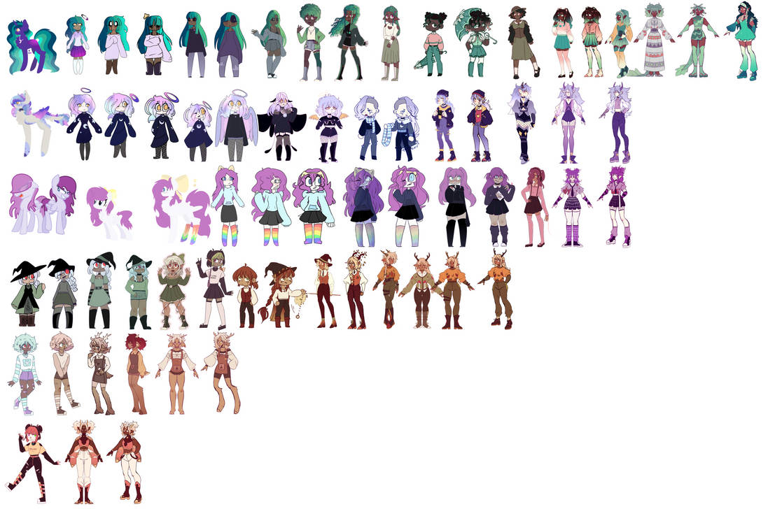 Main OCs Design Timeline by zinmystery on DeviantArt