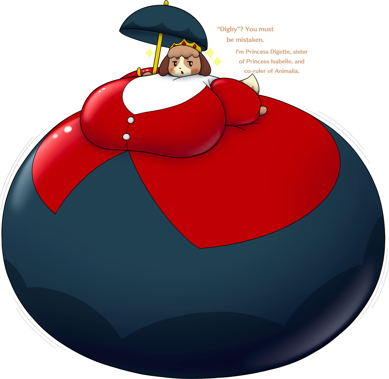 Princess Digette And The Inflate-A-Dress by HeliumPanda on DeviantArt