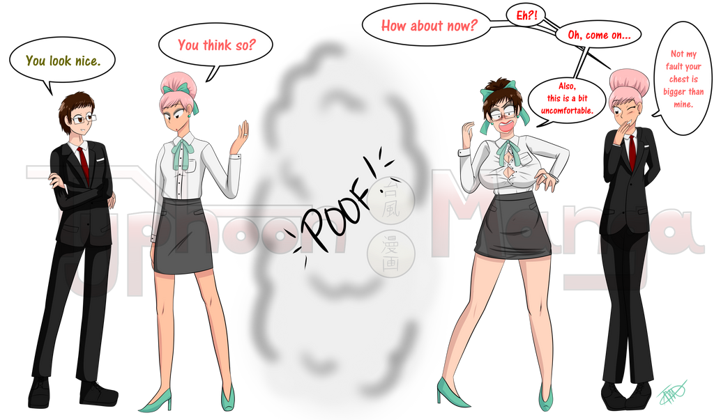 Leaci and Yuno Swap! -CC- by Typhoon-Manga