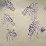 Wings of Fire Sketches: Icewing headshots