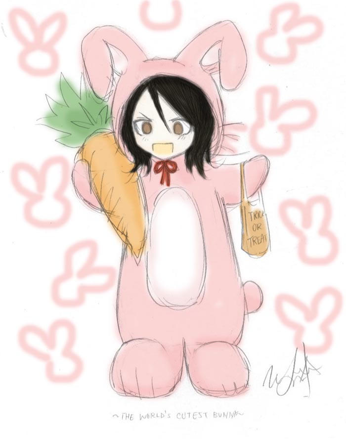 Bunny Rabbit Rukia Draw Rukia bunny by puppetdemon on DeviantArt