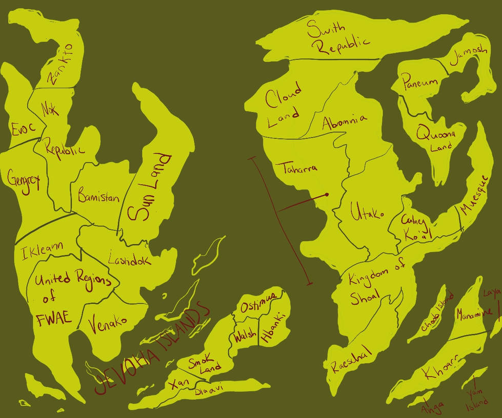 Freckles Comic Political Map (Earth) by Utisho on DeviantArt