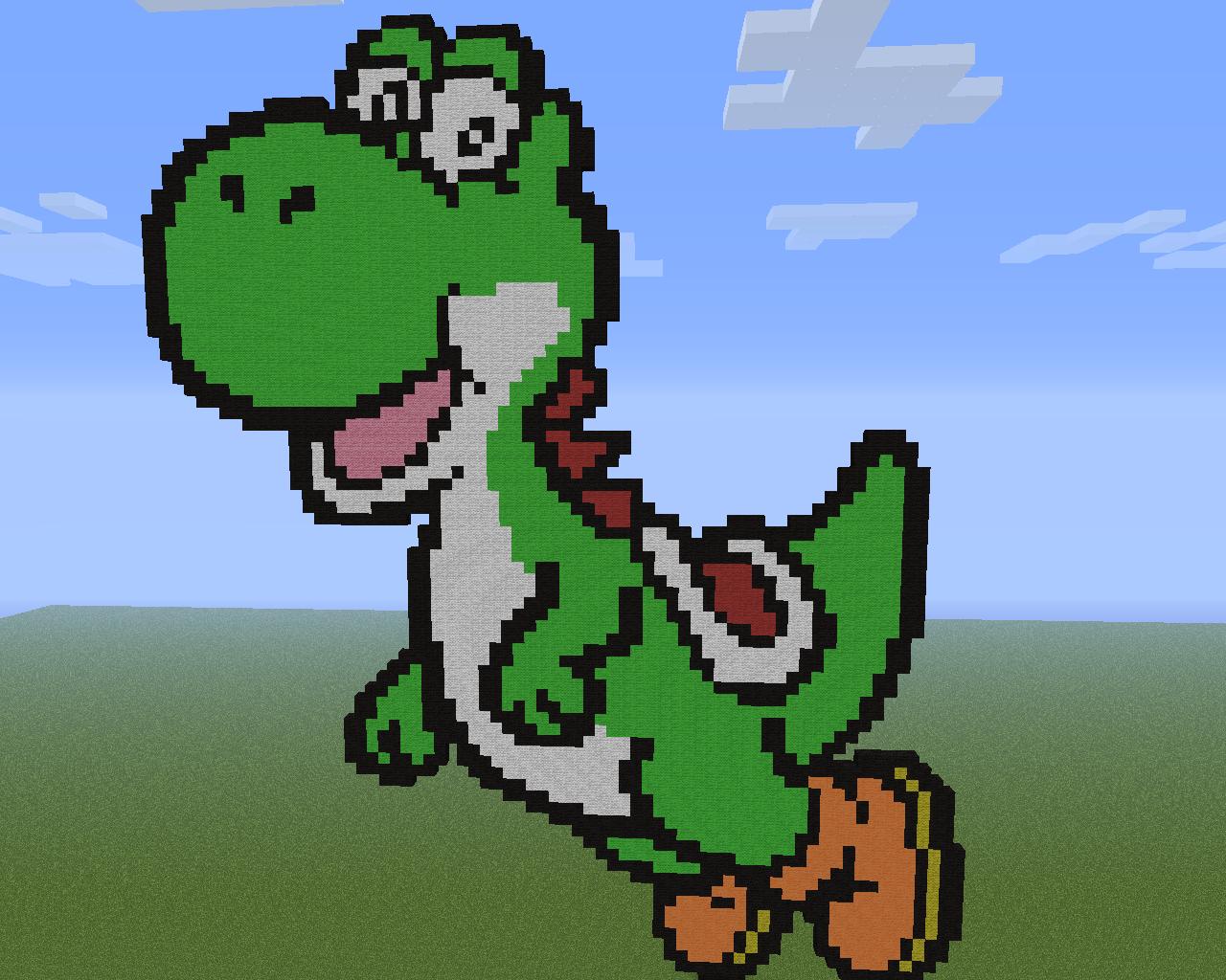 Yoshi artwork created using media that is simply out of the ordinary! 