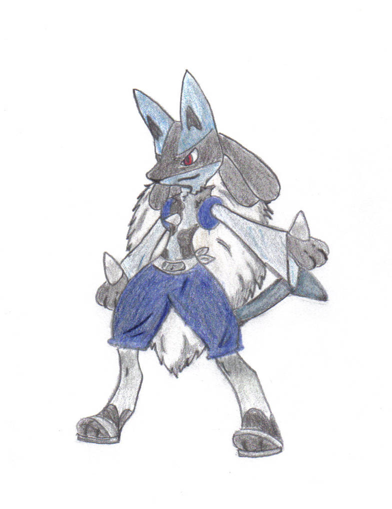 lucario (pokemon) drawn by ririri_(user_rkrv7838)