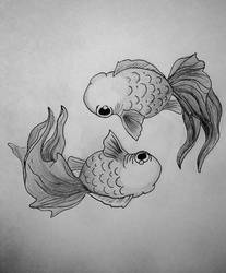 Cute Double Koi design