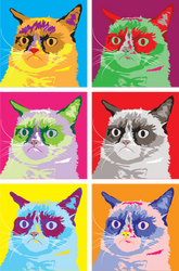 Grumpy Warhol Cat