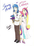 Human Shining Armor and Princess Cadance by singstargirl13