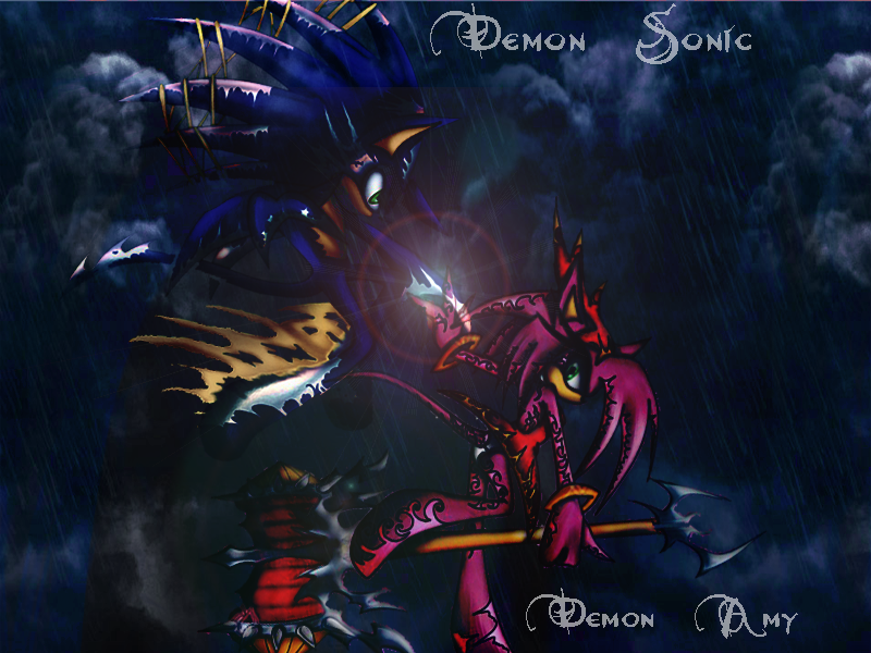 Demon SonAmy Background