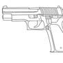 Handgun Lineart