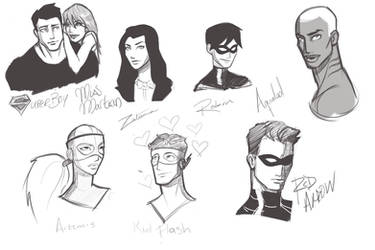 Young Justice Sketch Dump