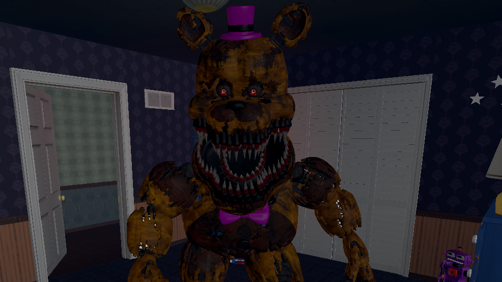 Nightmare Fredbear Character Render by TheUnbearable101 on DeviantArt