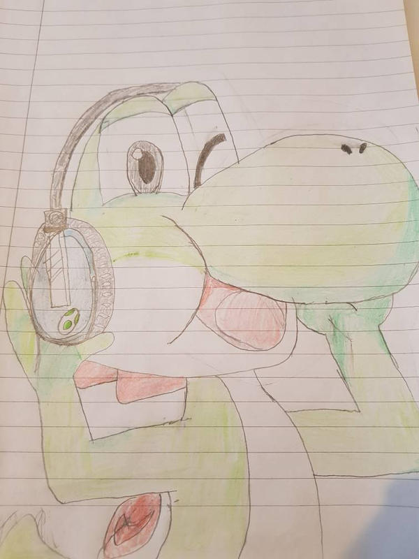 Yoshi Playing Instruments Yoshi listening to music by MonadoYoshi on DeviantArt