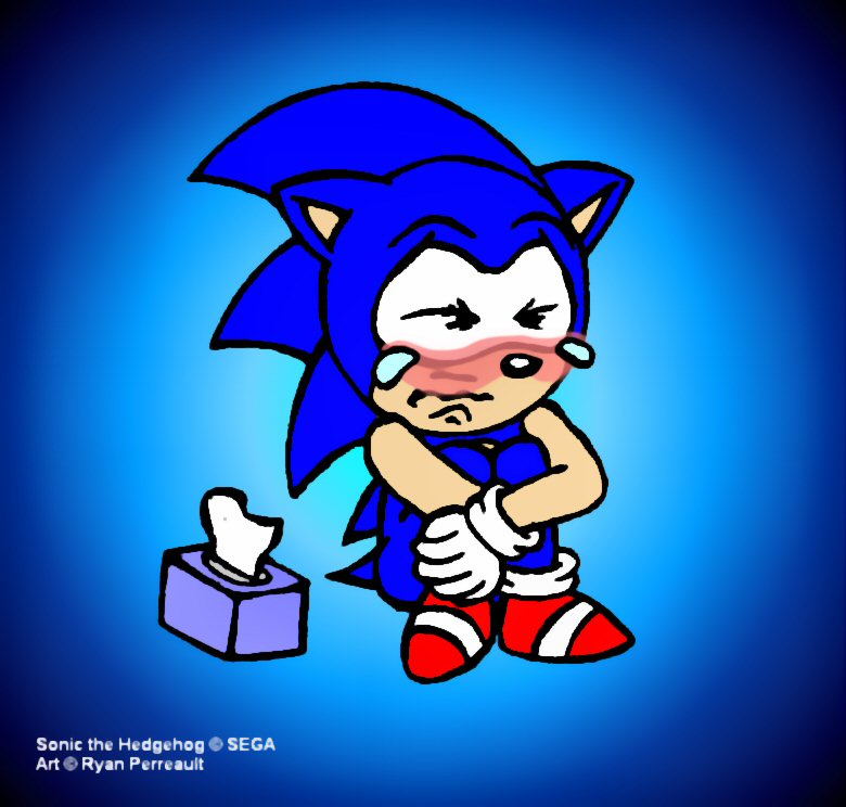Sonk — Rough digital painting - Sonic holding his baby