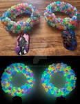 Glow in the dark kandi cuffs by DaveDavids