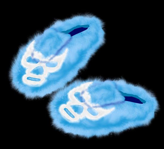 Pantuflas azules