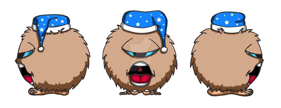 Sleepy Fuzz character design by BenJonesIllustration on DeviantArt