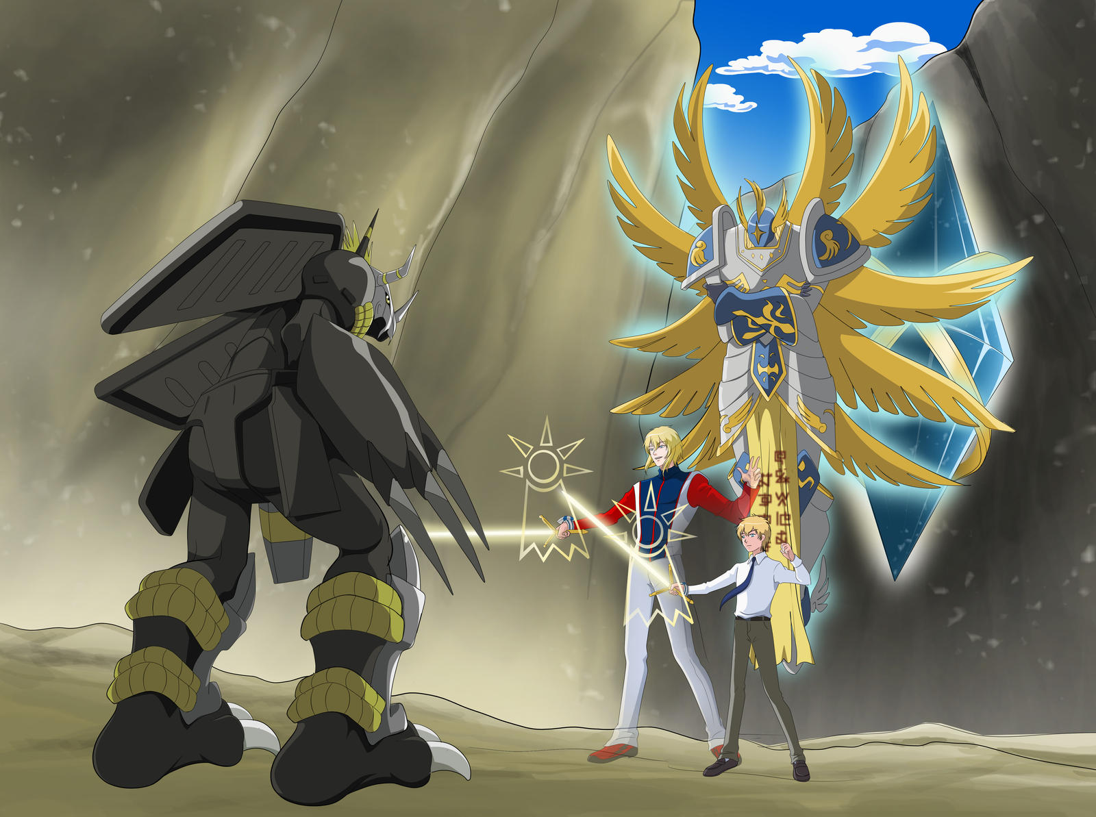 Confronting Blackwargreymon