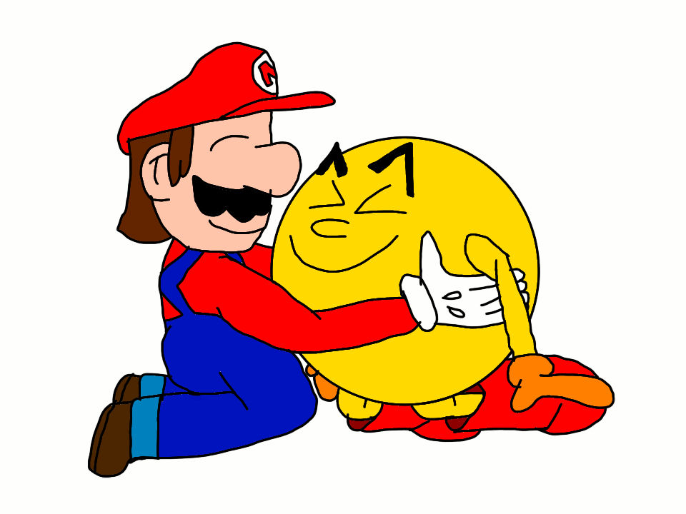 Mario and Pac-Man by TrustaMann on DeviantArt
