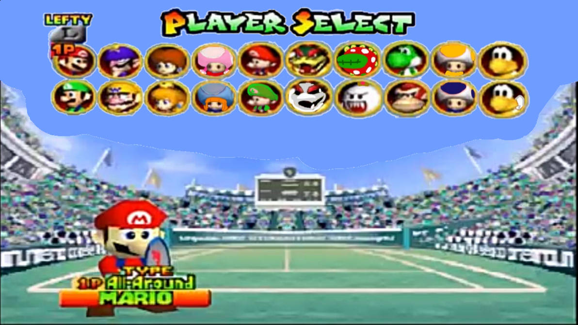 New Character Roster for Mario Tennis (N64) by TrustaMann on DeviantArt