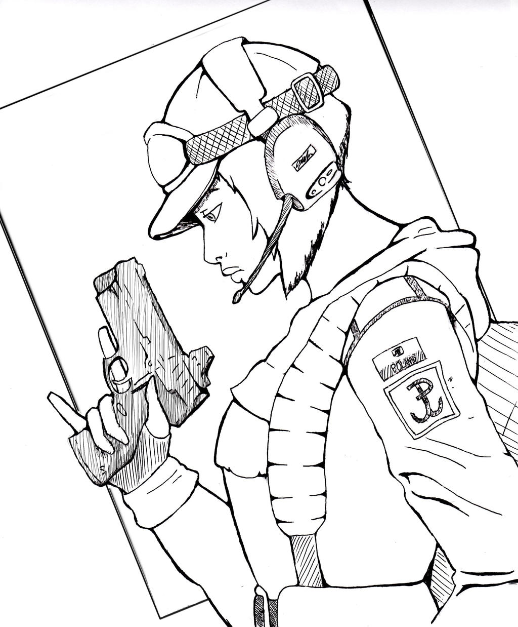 rainbow six siege ela coloring sheet by eyeflower42 on deviantart