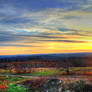 Sunset over a New Hampshire Apple Orchard