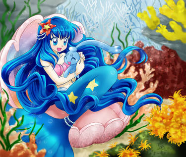 Mermaid Lena and baby Phione