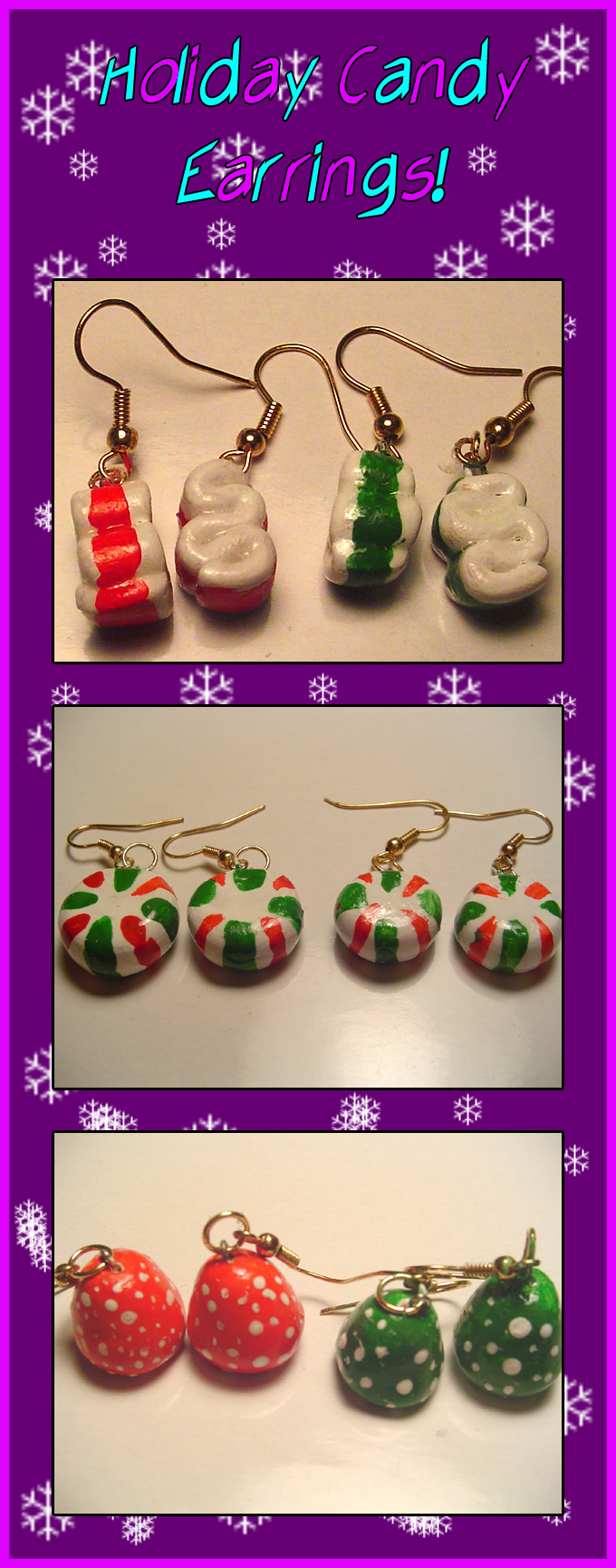 Holiday Candy Earrings