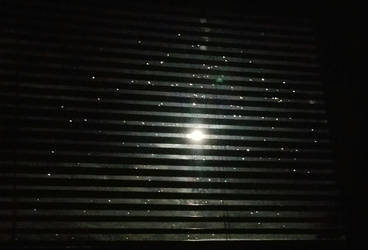 moon through blinds 