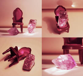 a chair and amethyst
