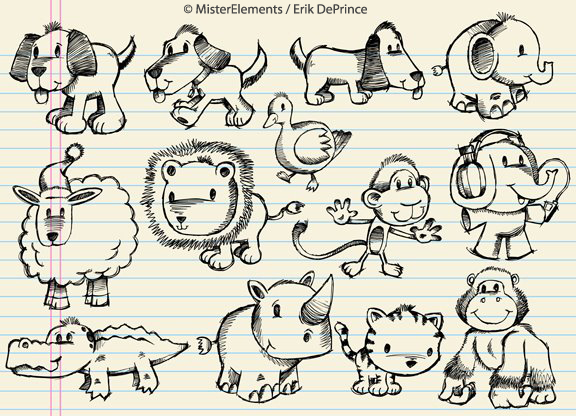 Cute Animal Sketches by ErikDePrince on DeviantArt Cute Animal Sketches by ErikDePrince on DeviantArt