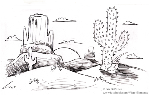 Cute Cartoon Western Scenery Sketch by ErikDePrince on DeviantArt Cute Cartoon Western Scenery Sketch by ErikDePrince on DeviantArt