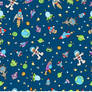 Cute Outer Space Doodle Seamless Pattern
