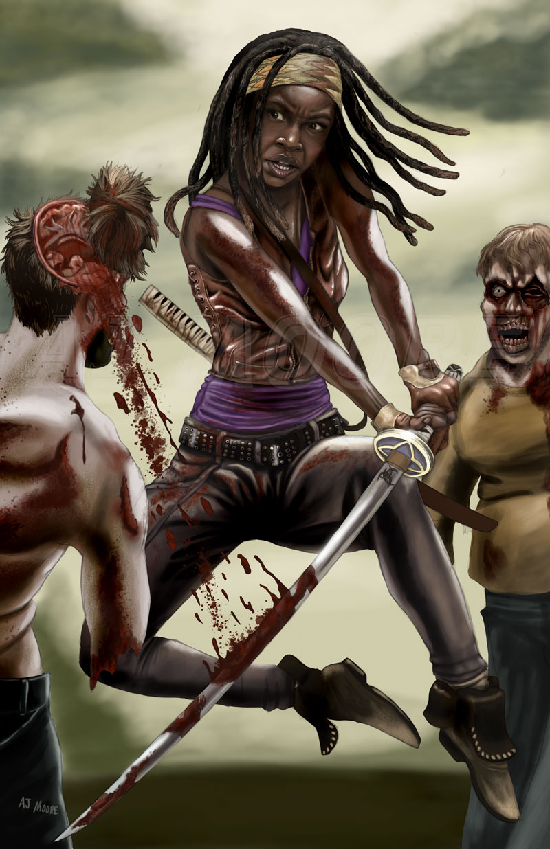 Michonne-by AJ Moore