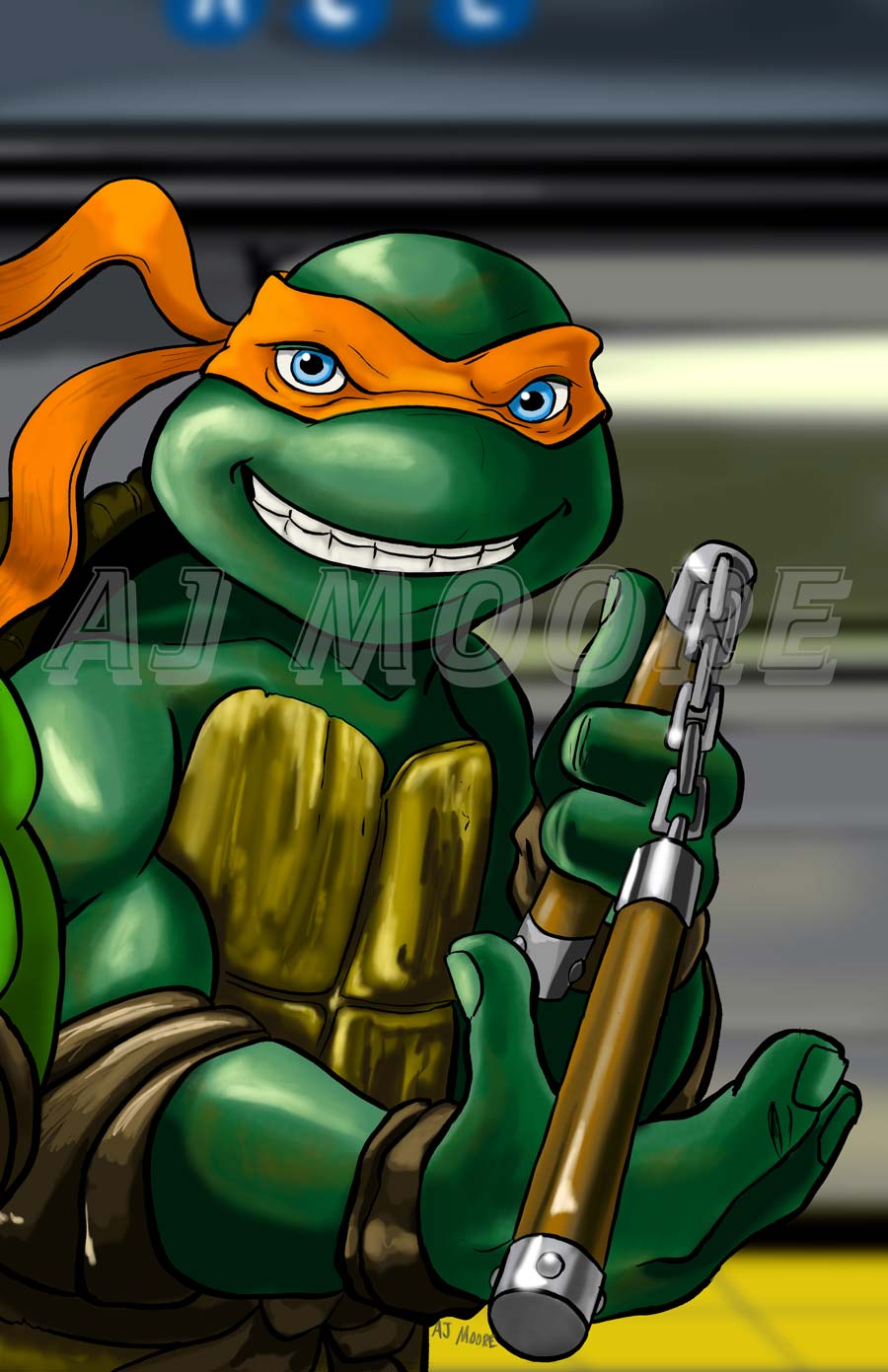 TMNT Michelangelo-by AJ Moore