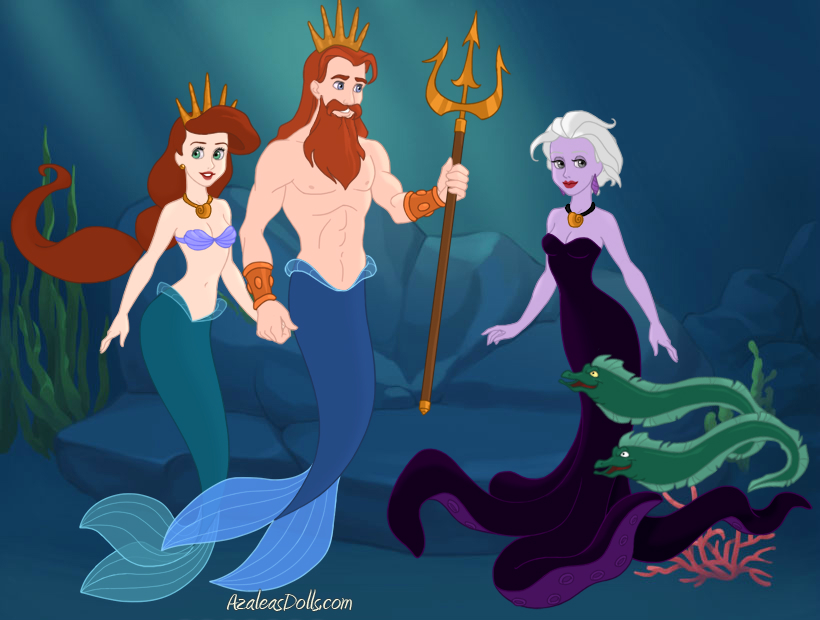 Little Mermaid (Triton +Athena + Ursula) by TensaiSaiyan on DeviantArt