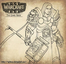 Arthas Fanart Lineart