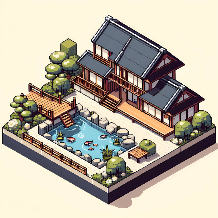 ISOMETRIC JAPANESE HOUSE by faizaydanwar on DeviantArt
