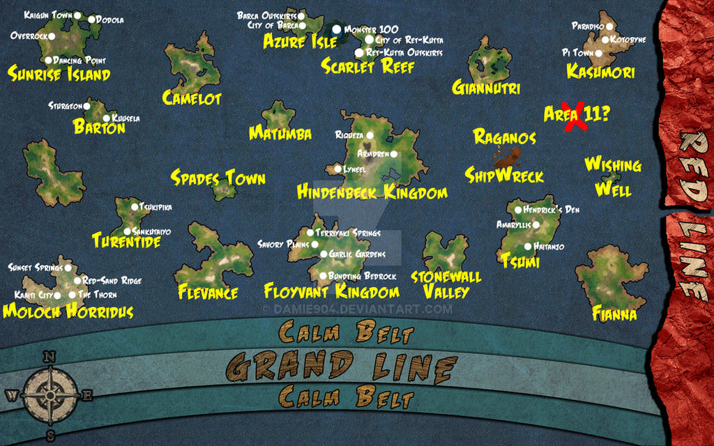 Grand Line: North Blue Map by Damie904 on DeviantArt