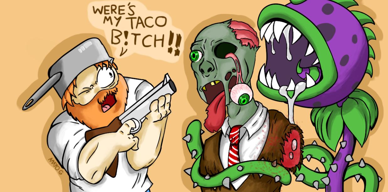 Madness combat grunt eating a taco - Drawception
