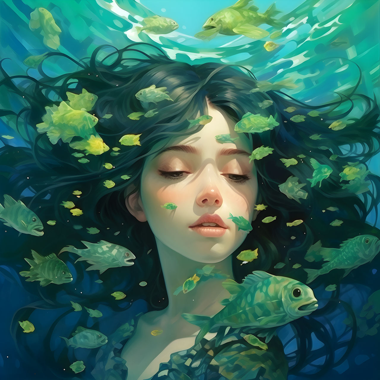 Mermaid girl by Nik1420 on DeviantArt