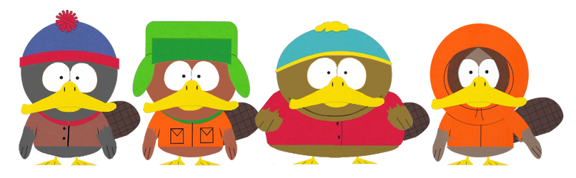 South Park Boys as Platypuses by KeyliiPrillaman on DeviantArt